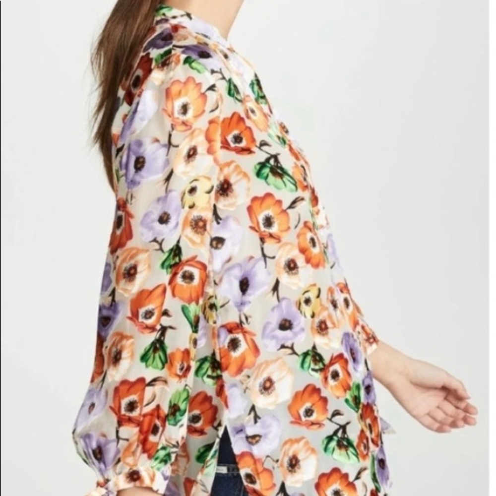 Alice + Olivia Shelia Orchid floral blouse-M